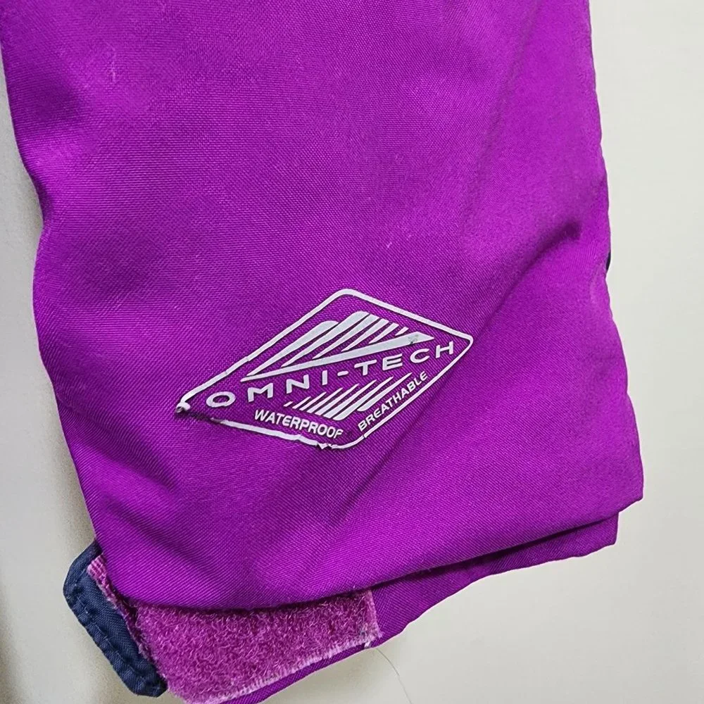 Columbia girl size‎ large zip front purple with gray quilting accent winter coat